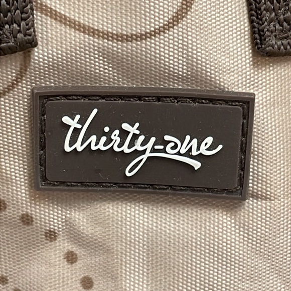 Thirty-One Small Soft Sided Cooler. Brown & Tan Design Monogrammed •B•   GUC - Picture 13 of 13